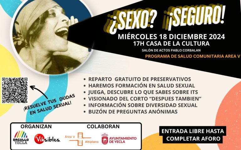 Cartel de la charla sobre ETS de Vihisibles y Orgullo Crítico Yecla